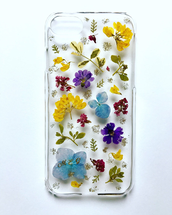 本物のお花 iPhoneケース　名前入 2枚目の画像