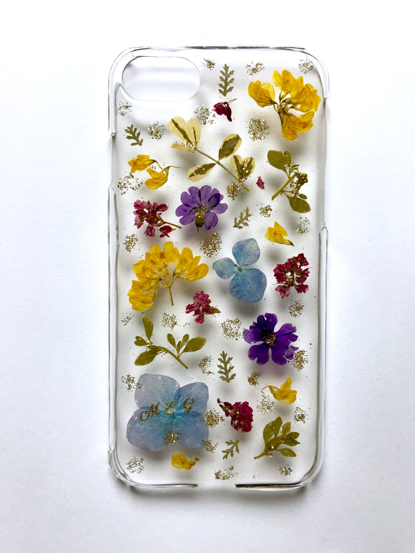 本物のお花 iPhoneケース　名前入 3枚目の画像