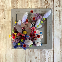 ユーカリと千日紅のナチュラルスワッグ（ドライフラワー） ドライ