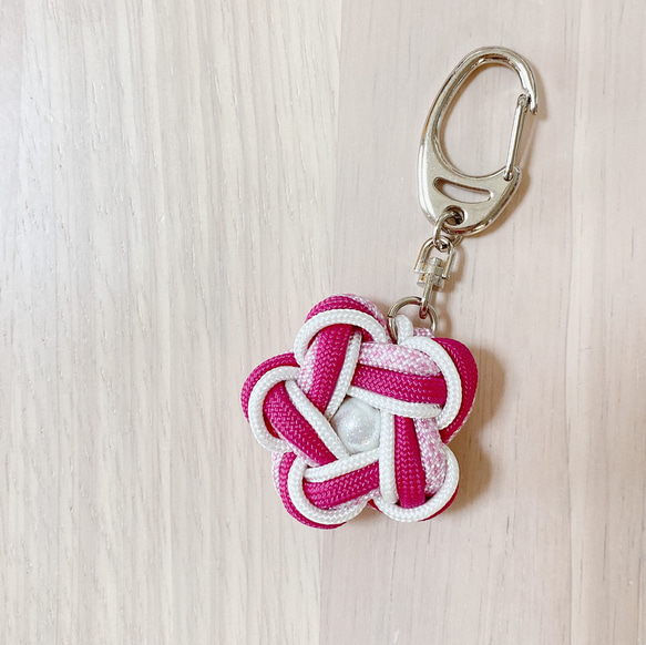 パラコードフラワーキーホルダー L #Paracode #スターノット #チャーム