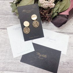 素敵なレースのメッセージカード10枚 小さなお花付き〜クラフト