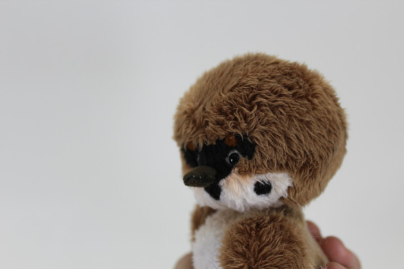【設情狂 Fu's workshop】手工泰迪熊 玩偶 娃娃 - 麻雀 第7張的照片
