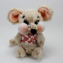 【設情狂 Fu's workshop】手工泰迪熊 玩偶 娃娃 - 復古鼠 第1張的照片