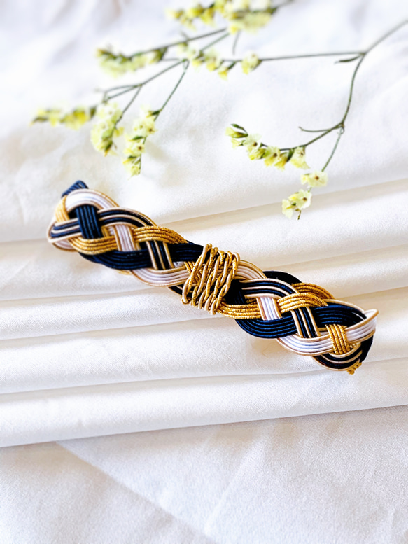 MA＊RS チェック ミラー ジュエリー 柄 ビッグ リボン バレッタビッグ