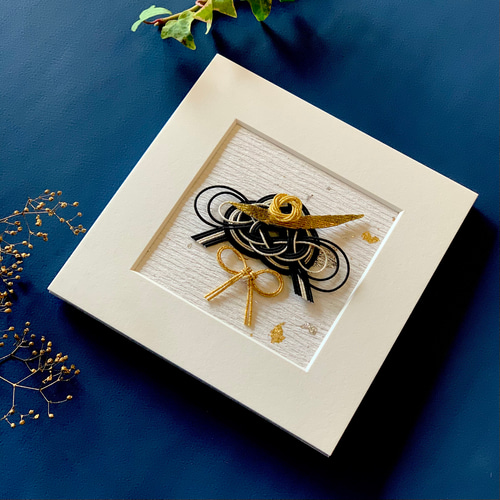 水引兜飾り三日月前立てミニフレーム 五月人形・こいのぼり tomoemon