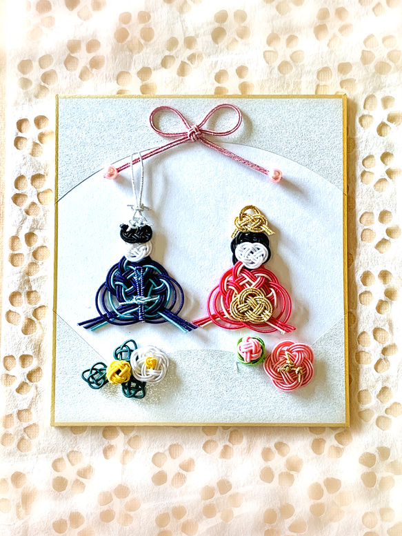 水引お雛様ミニ色紙 その他アート tomoemon 通販 8630112｜Creema