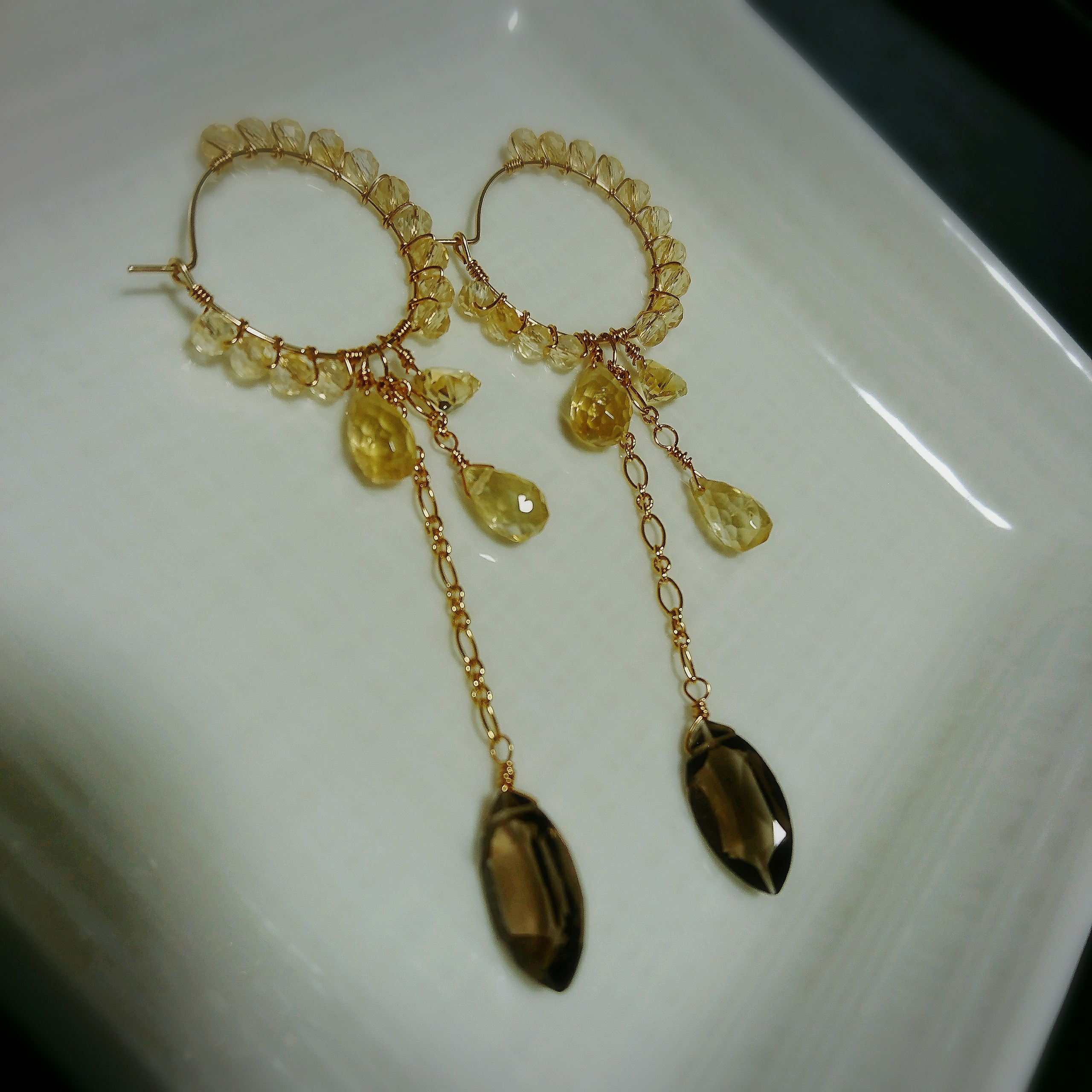 シトリンとスモーキークォーツ