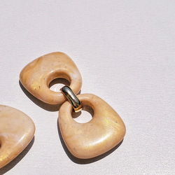 Sand Marble Double Ring Pierce/Earring 2枚目の画像