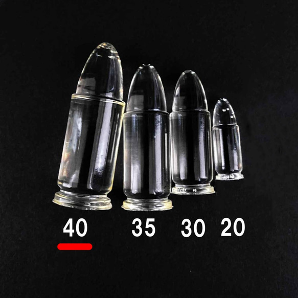 9mm弾モチーフ　40mm　レジン用シリコンモールド　UVレジン対応　弾丸モールド 1枚目の画像