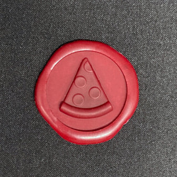 立体 シーリングスタンプ ピザ 25mm シリコン製 蝋封 2枚目の画像
