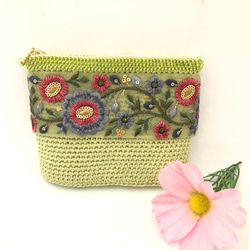 キラキラ⭐️　あんぱん＆インド刺繍リボンポーチ 0_ac089e3761a60aef38749e4b1b72