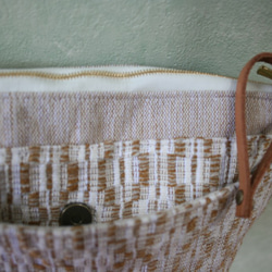 北欧手織りショルダーバッグ（ベージュ） 4枚目の画像