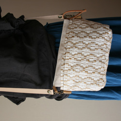 北欧手織りショルダーバッグ（ベージュ） 5枚目の画像