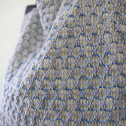 北欧手織りウールトートバッグ（ブルー系） 2枚目の画像