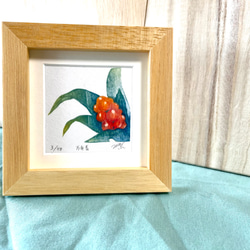 四季を彩る花版画 縁起のいい 万年青 木製額 版画 かさね 通販