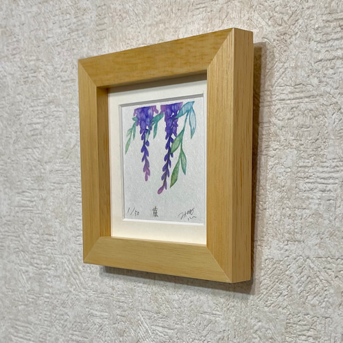 新版 日本画 印刷画 四季草花図 フレーム 額縁 額装 絵画 - 絵画