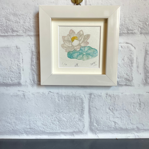 版画 立て 特寸法 花 花瓶 額装仕上げ品