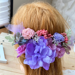 ヘッドドレス☆紫×ベリー 4枚目の画像