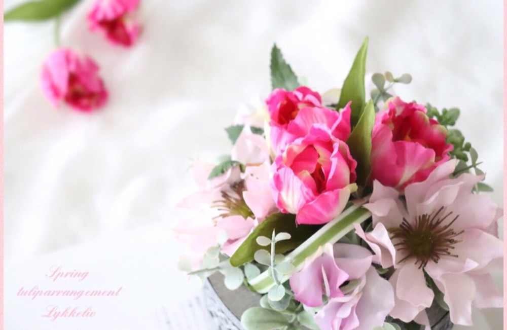 母の日♡チューリップのアレンジメント