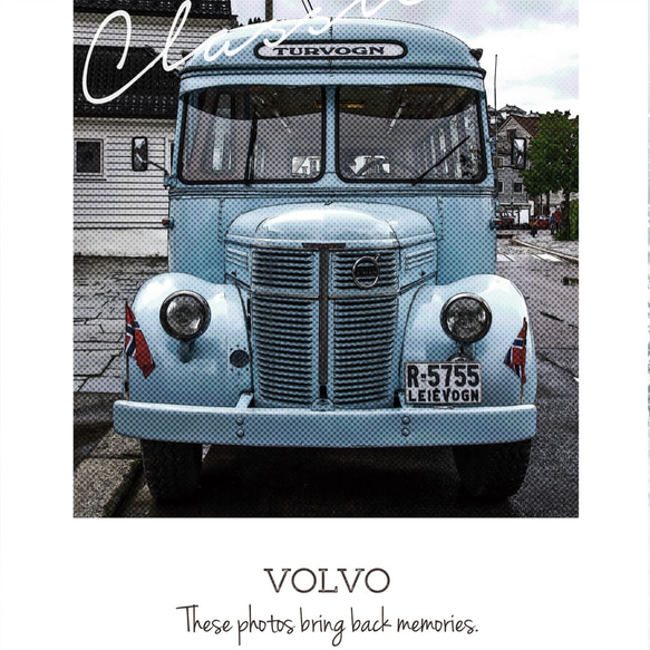 -Classic Bus- VOLVO ボルボ クラシックバス ⋆ヴィークル インテリアポスター【019】 6枚目の画像