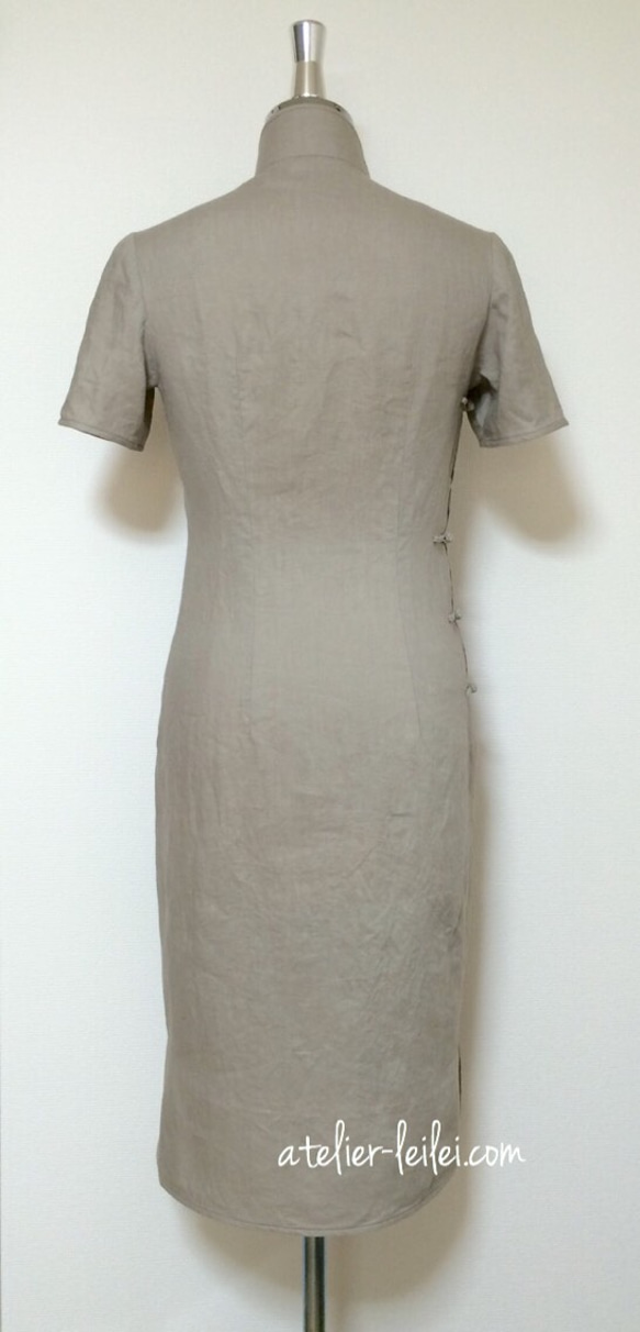 リネンのチャイナ・ドレス 3枚目の画像