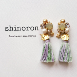 tassel&bijou＊ピアス【unicorn】 1枚目の画像