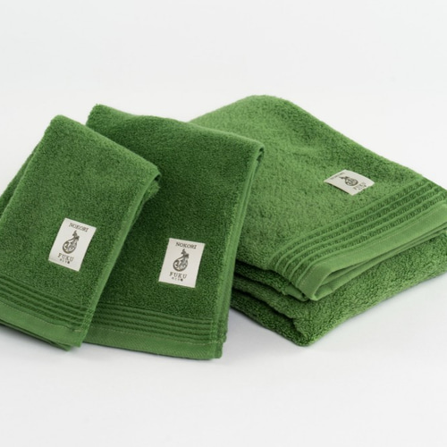 NOKORI-FUKU のこり福】Match Towel 心が落ち着く深い緑色 抹茶タオル