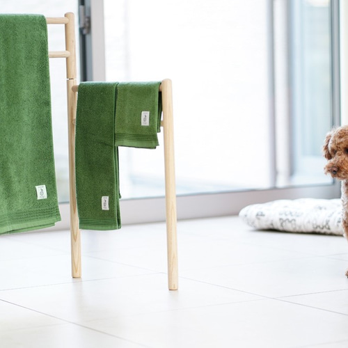 NOKORI-FUKU のこり福】Match Towel 心が落ち着く深い緑色 抹茶タオル