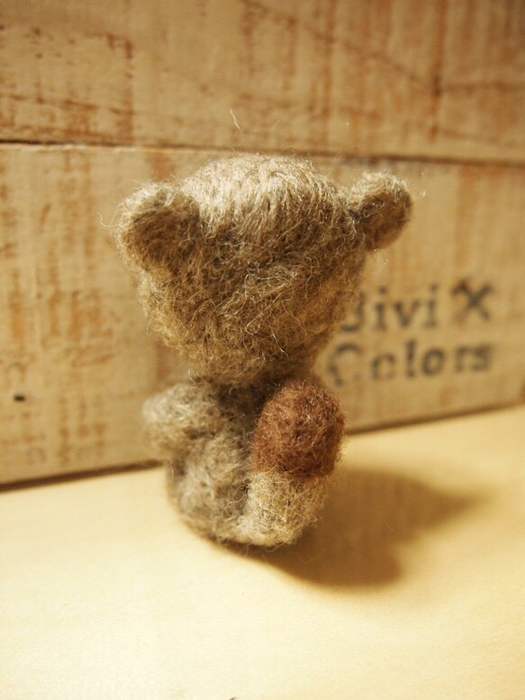 羊毛フェルト人形　「ほっこり　たぬきさん」 オーダー品 3枚目の画像