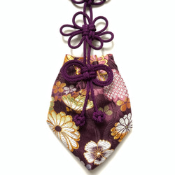 かりろく（掛け香)菊　古代紫（wall-hanging incense bag)　 3枚目の画像