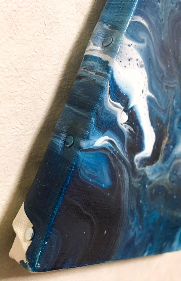 【青の地層】フルイドアート 絵画 抽象画 アート 4枚目の画像