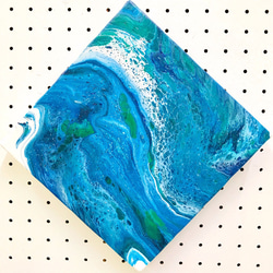 【青の雫】フルイドアート 絵画 抽象画 アート 2枚目の画像