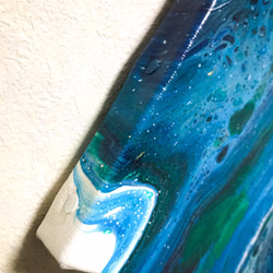 【青の雫】フルイドアート 絵画 抽象画 アート 6枚目の画像