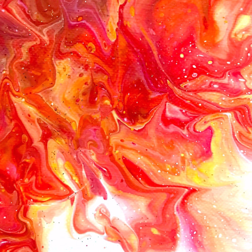 紅】フルイドアート 絵画 抽象画 アート 現代アート 絵画 美蘭