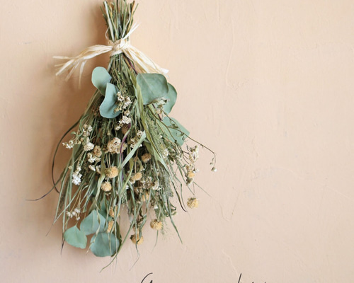 ドライフラワースワッググリーン＆ホワイト 0_c9f58a18014479fb6e1e8ecfa970