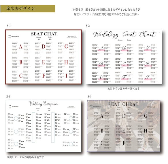 PLATINA PLAN ★結婚式プロフィールブック席次表　海外雑誌風★ A5 8ページ オプション