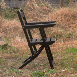 【受注生産】　無垢材　折りたたみアームチェア ～ ゆったりとくつろぎながら木の手触りを楽しむ椅子 ～ (CH-302) 5枚目の画像