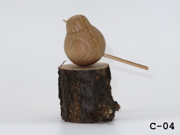 ビオトープに訪れる野鳥たち　～木製インテリア置物～ （C-04、C-06） 3枚目の画像