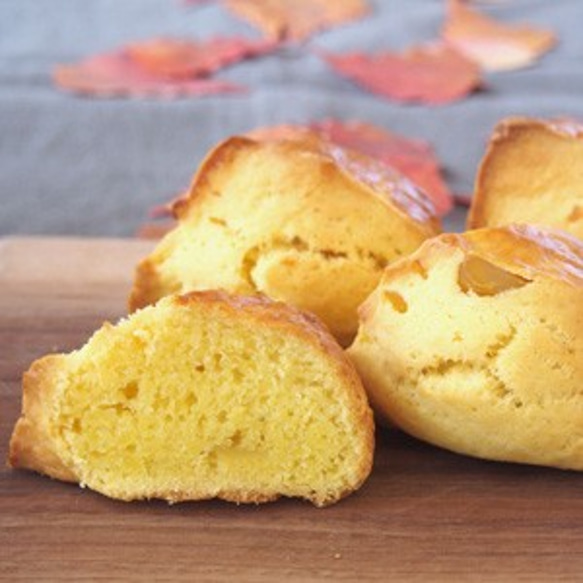 【生クリーム仕込みのスコーン】かぼちゃマロンスコーン3個セット 2枚目の画像