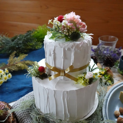 ドーム型花飾り [ラブリーピンク]　バースデーケーキやウエディングボードの飾りに 7枚目の画像