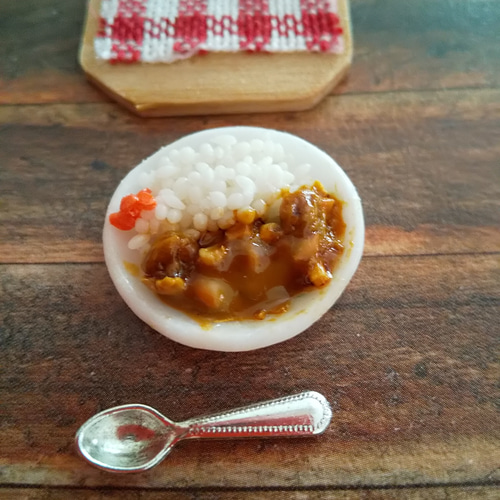 カレーライスのミニチュアフード その他インテリア雑貨 ひだまり