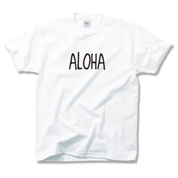 ALOHA 黒Tシャツ（キッズサイズ） 2枚目の画像