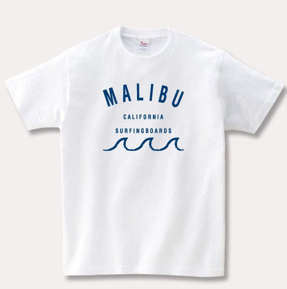 MALIBU 白Tシャツ（男女兼用） 1枚目の画像