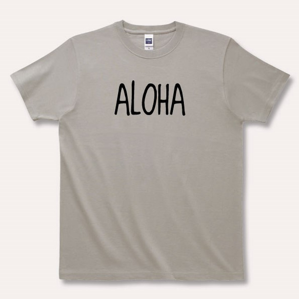 ALOHA ライトグレーTシャツ　S（男女兼用） 1枚目の画像