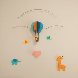 気球とキリンとゾウ　小鳥モビール 6枚目の画像