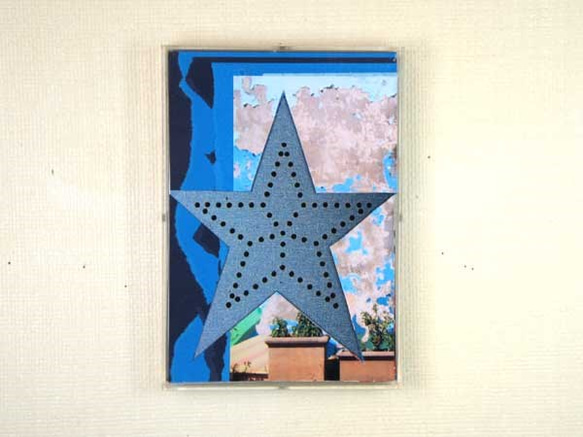 コラージュ　「エトアル・ヴォワイヤジャーズ」　061  シドニーの絵具のはがれた壁　A 1枚目の画像