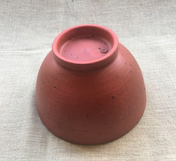 ご飯茶碗（赤 A） 4枚目の画像