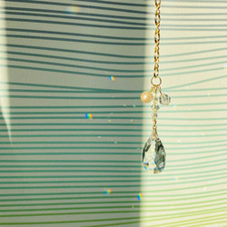 幸運を運ぶ 上質なクリスタルガラスがキラキラ輝く 2way サンキャッチャー 2枚目の画像