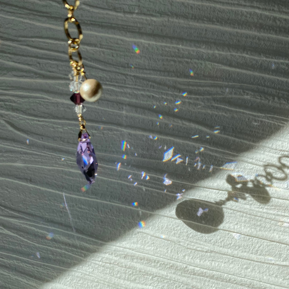 上質なクリスタルガラスがキラキラ 輝く サンキャッチャー バッグチャーム クリスマスプレゼントに✨️ 4枚目の画像
