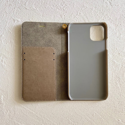 スマホケース手帳型【iPhone】森のともだち-natural 6枚目の画像